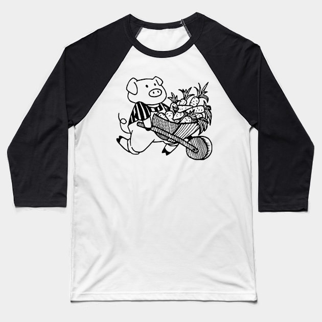 Hand Drawn Cute Animals Baseball T-Shirt by Wanderer Bat